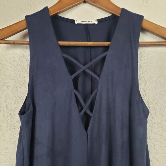 NEW! Mod Ref Blue Criss Cross Dress - S - Picture 2 of 4